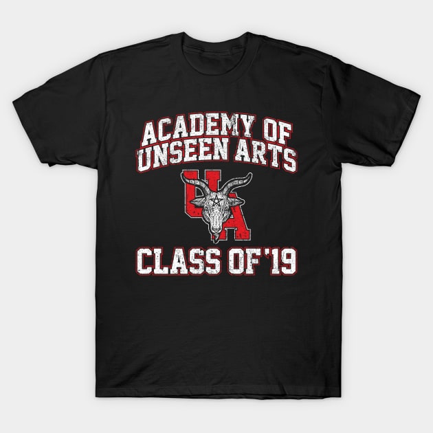 Academy of Unseen Arts Class of 19 T-Shirt by huckblade